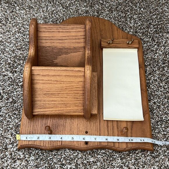 Vintage Rustic Mailbox Wall Hanging Letter Organizer Handmade Hook Holder - Picture 8 of 11